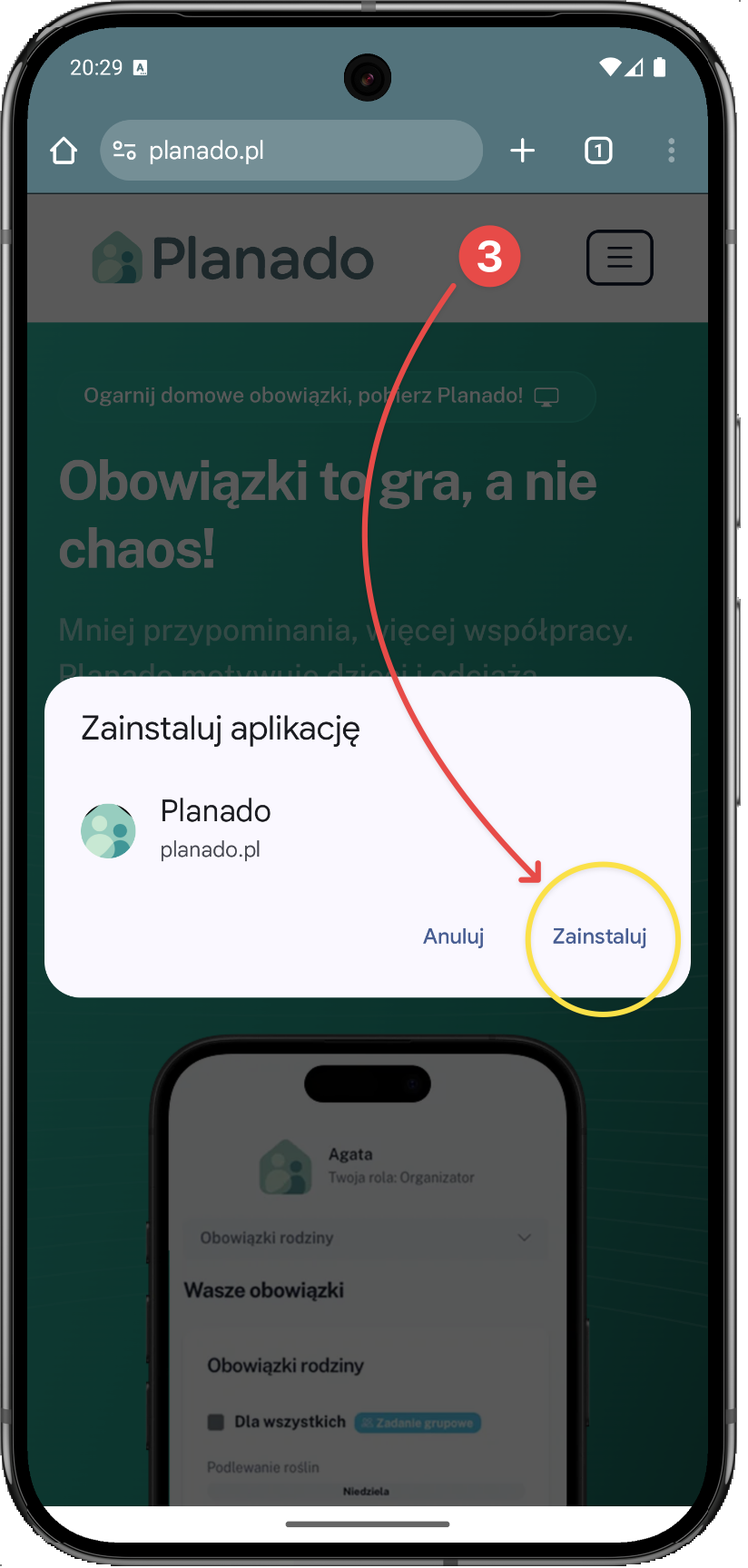 Instalacja Planado na Android - krok 3