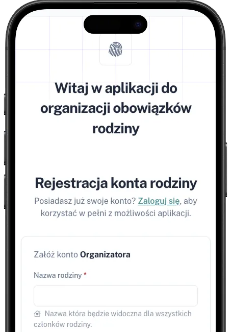 Aplikacja Planado - rejestracja konta