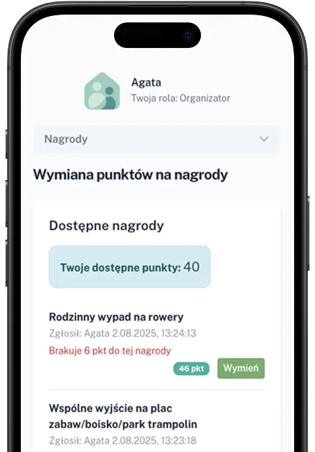 Aplikacja Planado - punkty i nagrody